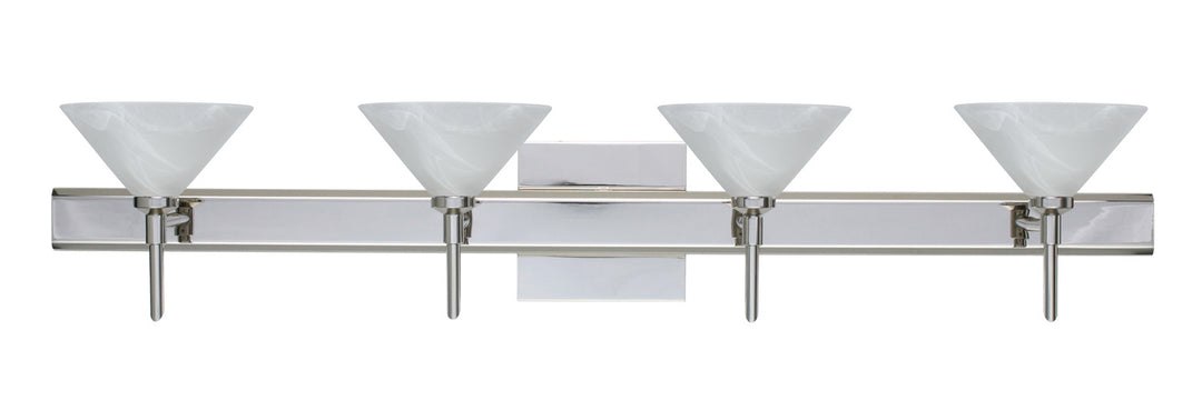 Besa Kona 4SW-117652-CR-SQ Bath Vanity Light 31 in. wide - Chrome