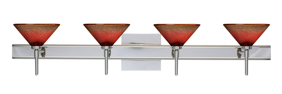 Besa Kona 4SW-117681-CR-SQ Bath Vanity Light 31 in. wide - Chrome
