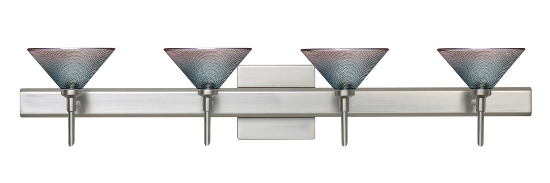 Besa Kona 4SW-117691-SN-SQ Bath Vanity Light 31 in. wide - Satin Nickel