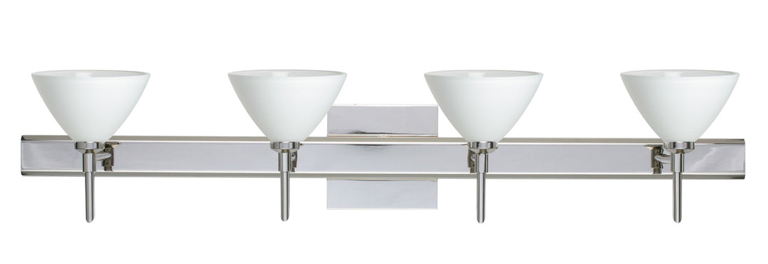 Besa Domi 4SW-174307-CR-SQ Bath Vanity Light 31 in. wide - Chrome