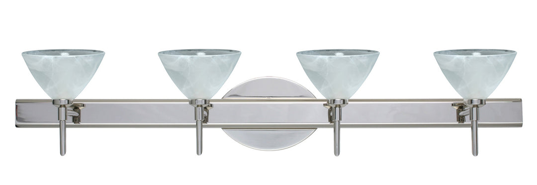 Besa Domi 4SW-174352-CR Bath Vanity Light 31 in. wide - Chrome