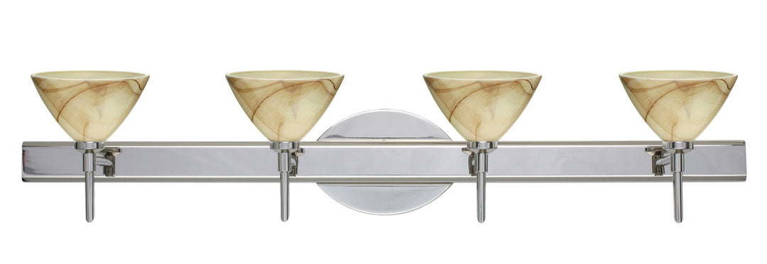 Besa Domi 4SW-174383-CR Bath Vanity Light 31 in. wide - Chrome