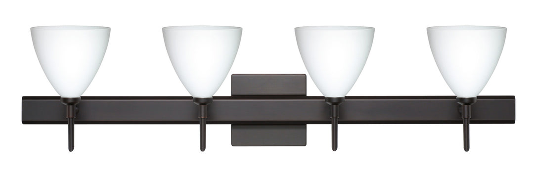 Besa Mia 4SW-177907-BR-SQ Bath Vanity Light 31 in. wide - Bronze