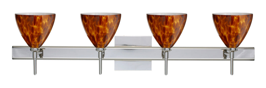 Besa Mia 4SW-177918-CR-SQ Bath Vanity Light 31 in. wide - Chrome