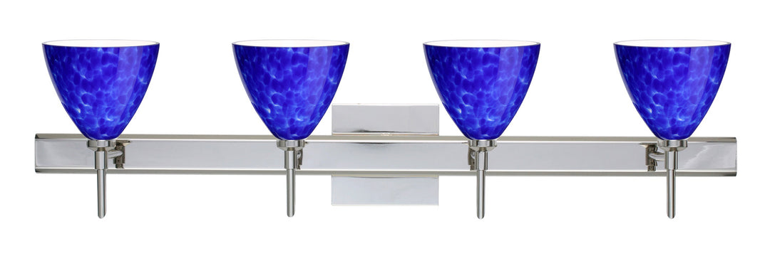 Besa Mia 4SW-177986-CR-SQ Bath Vanity Light 31 in. wide - Chrome
