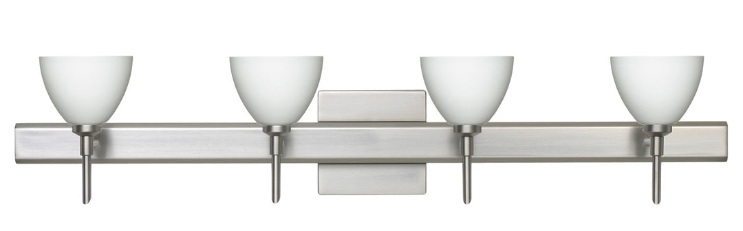 Besa Divi 4SW-185807-SN-SQ Bath Vanity Light 31 in. wide - Satin Nickel