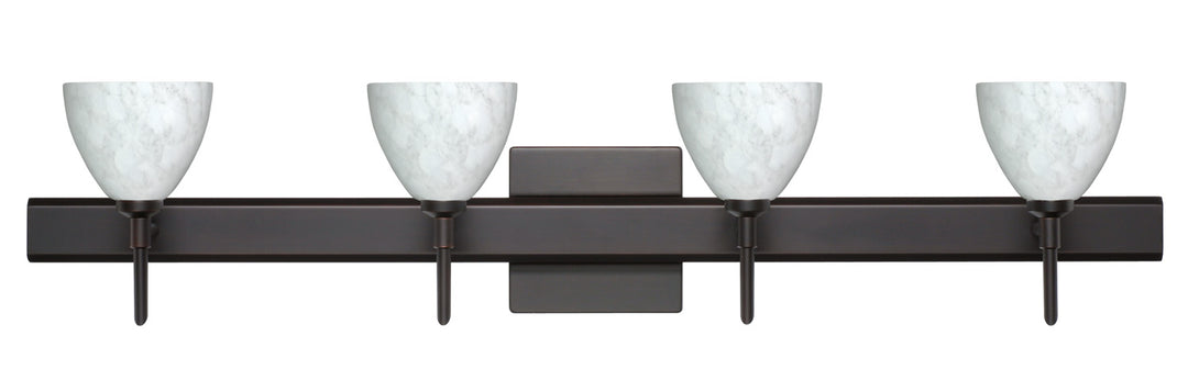 Besa Divi 4SW-185819-BR-SQ Bath Vanity Light 31 in. wide - Bronze