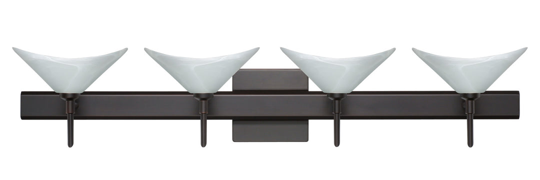 Besa Hoppi 4SW-191352-BR-SQ Bath Vanity Light 31 in. wide - Bronze