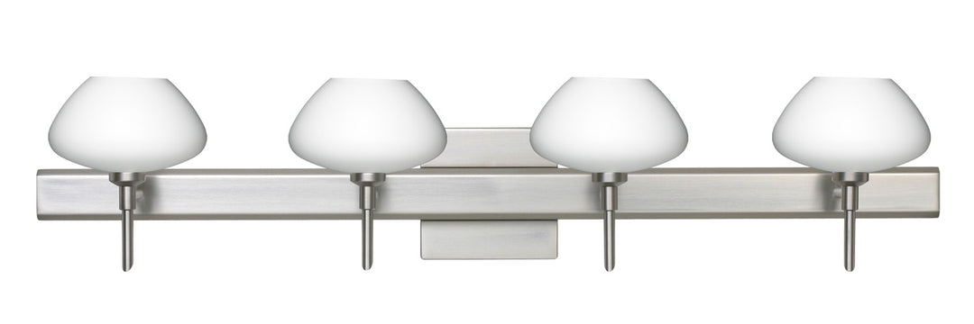 Besa Peri 4SW-541007-SN-SQ Bath Vanity Light 31 in. wide - Satin Nickel