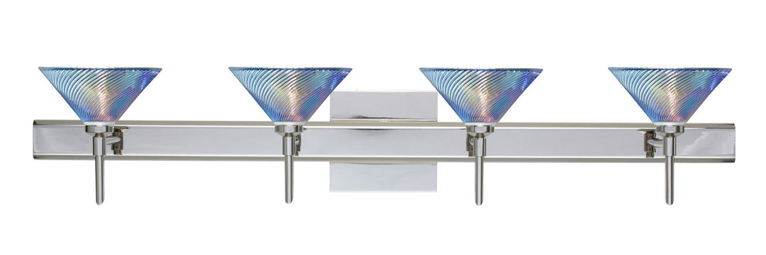Besa Kona 4SW-550493-CR-SQ Bath Vanity Light 31 in. wide - Chrome