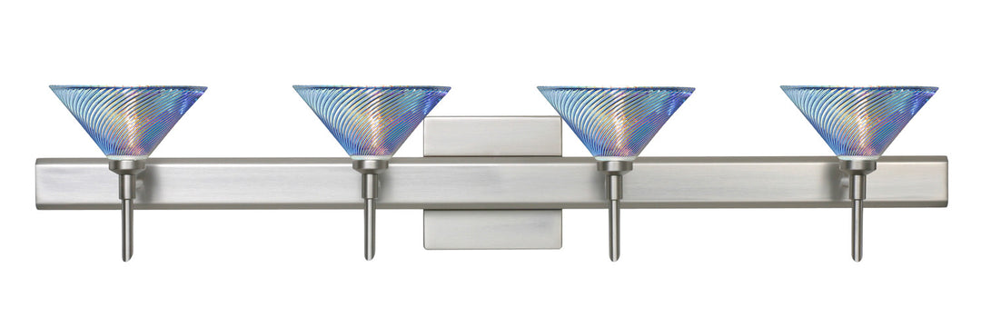 Besa Kona 4SW-550493-SN-SQ Bath Vanity Light 31 in. wide - Satin Nickel