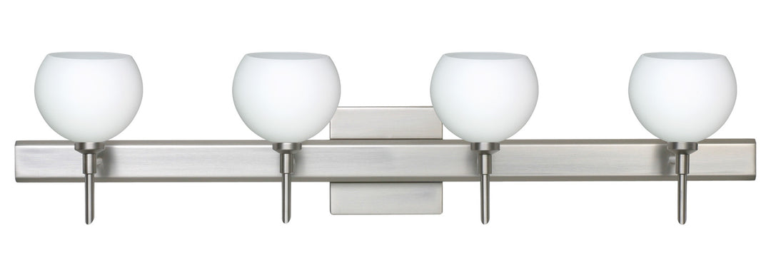 Besa Palla 4SW-565807-SN-SQ Bath Vanity Light 31 in. wide - Satin Nickel