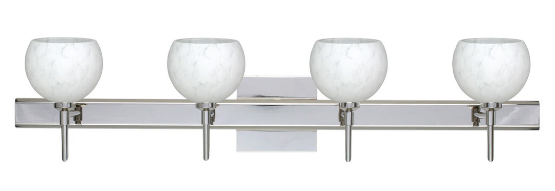 Besa Palla 4SW-565819-CR-SQ Bath Vanity Light 31 in. wide - Chrome