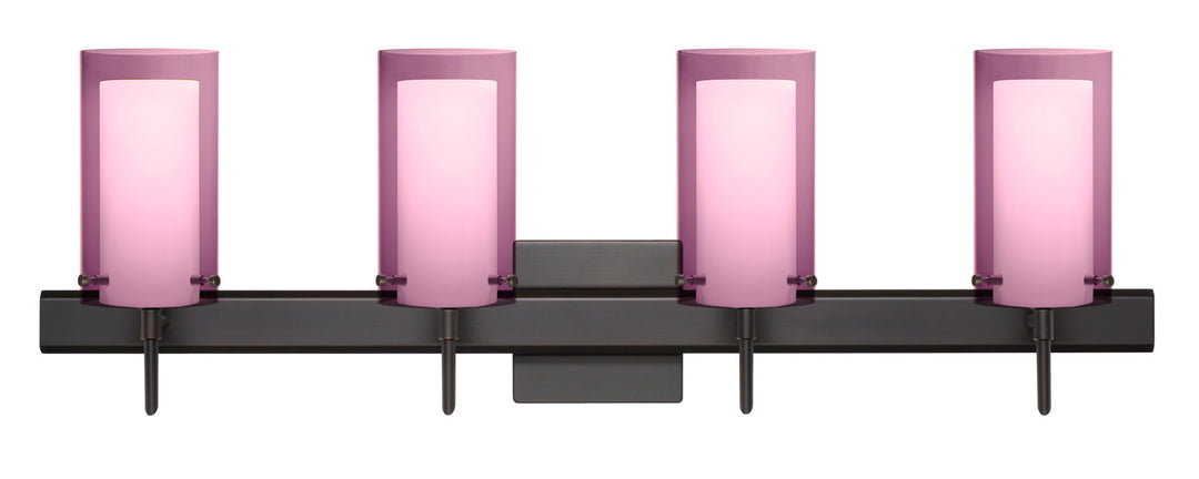 Besa Pahu 4SW-A44007-BR-SQ Bath Vanity Light 31 in. wide - Bronze