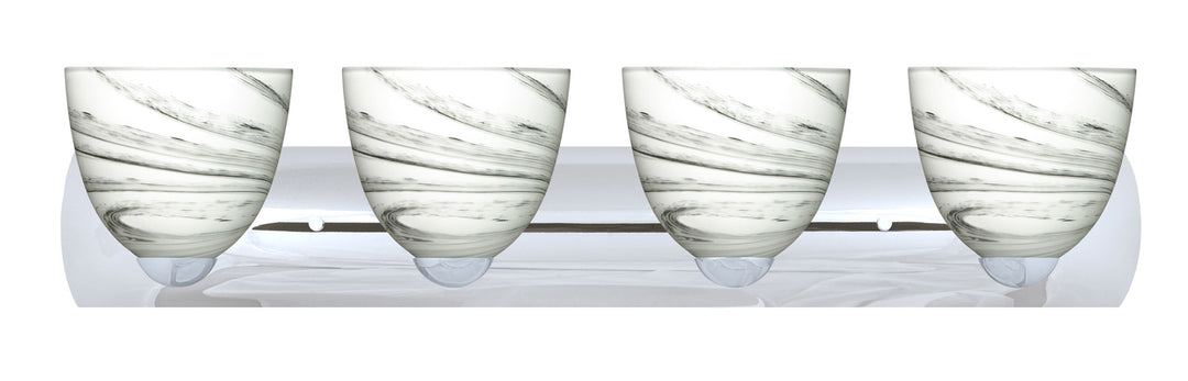 Besa Sasha 4WZ-7572MG-CR Bath Vanity Light 31 in. wide - Chrome