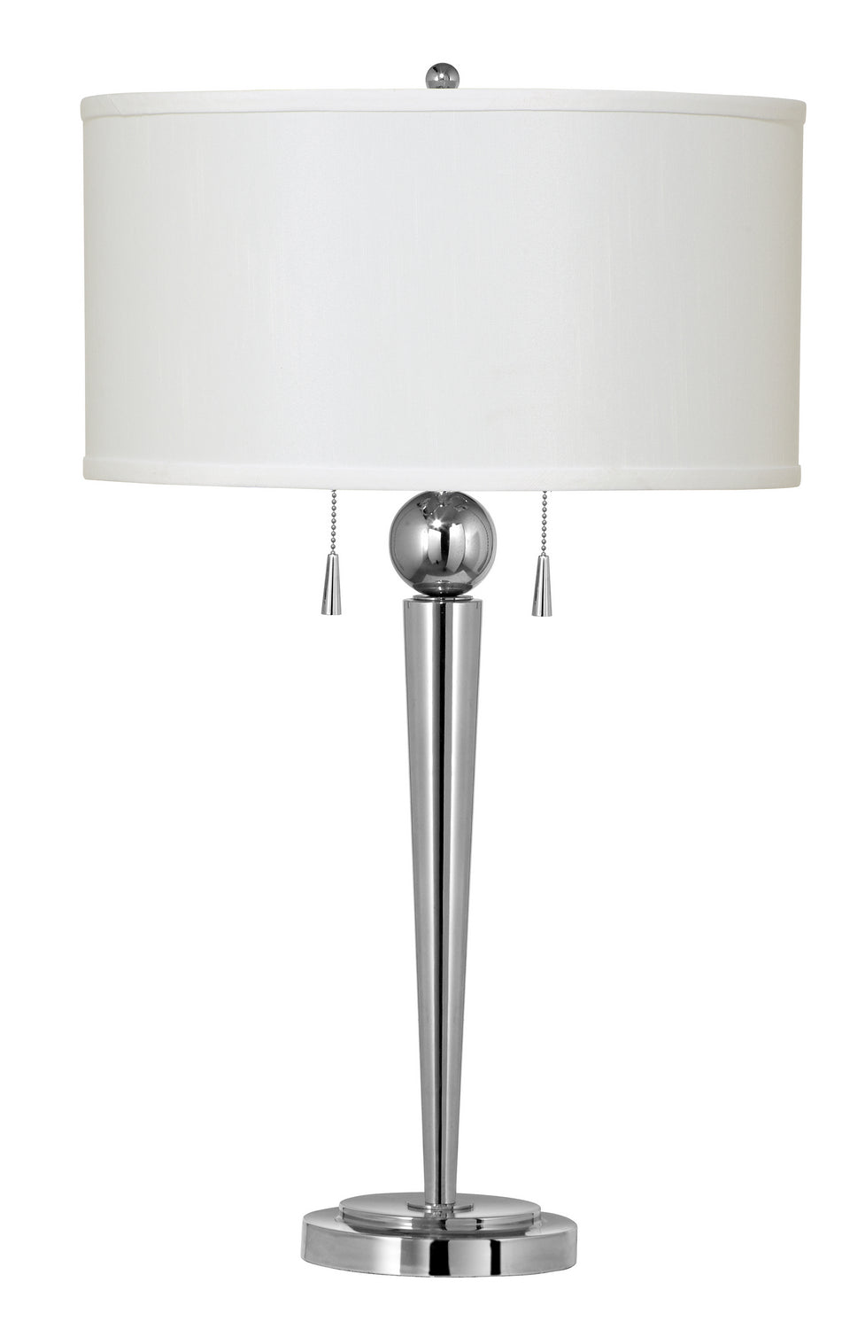 Cal Lighting BO-2007TB Messina Two Light Table Lamp Lamp Pewter, Nickel, Silver