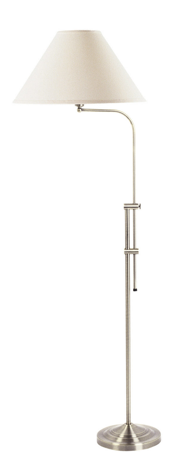 Cal Lighting BO-216-BS Floor One Light Floor Lamp Lamp Pewter, Nickel, Silver