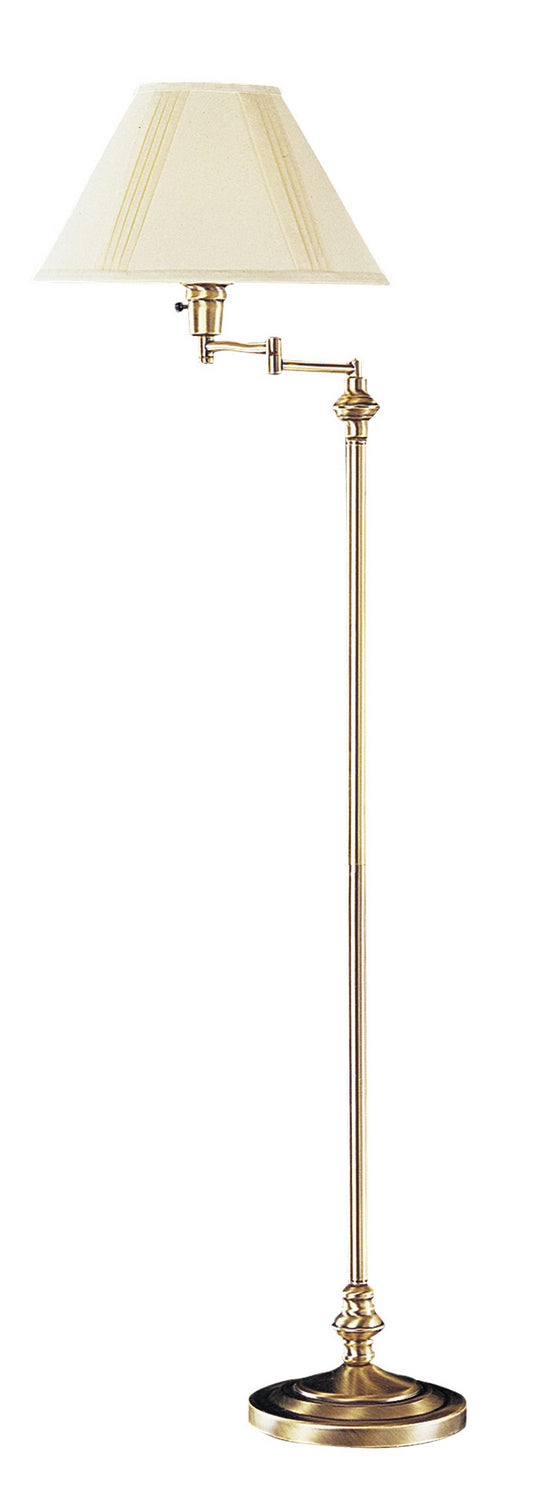 Cal Lighting BO-314-AB Swing Arm One Light Floor Lamp Lamp Brass - Antique