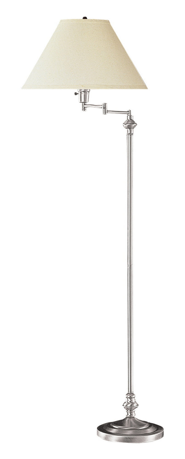 Cal Lighting BO-314-BS Swing Arm One Light Floor Lamp Lamp Pewter, Nickel, Silver