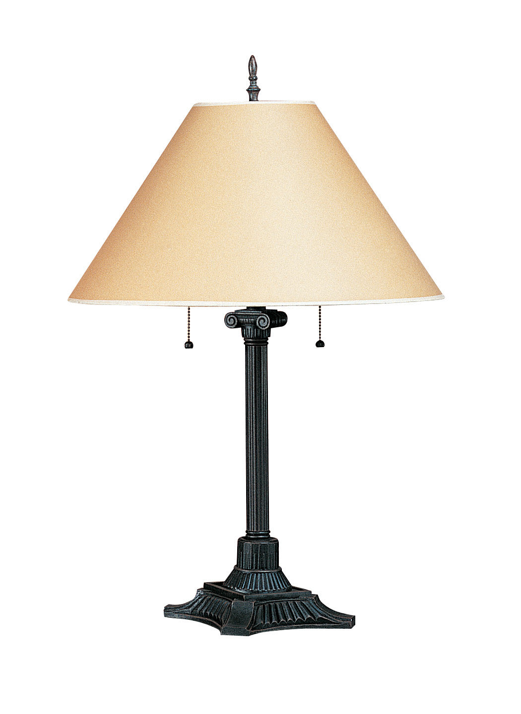 Cal Lighting BO-432-RU Pull Chain Two Light Table Lamp Lamp Bronze / Dark