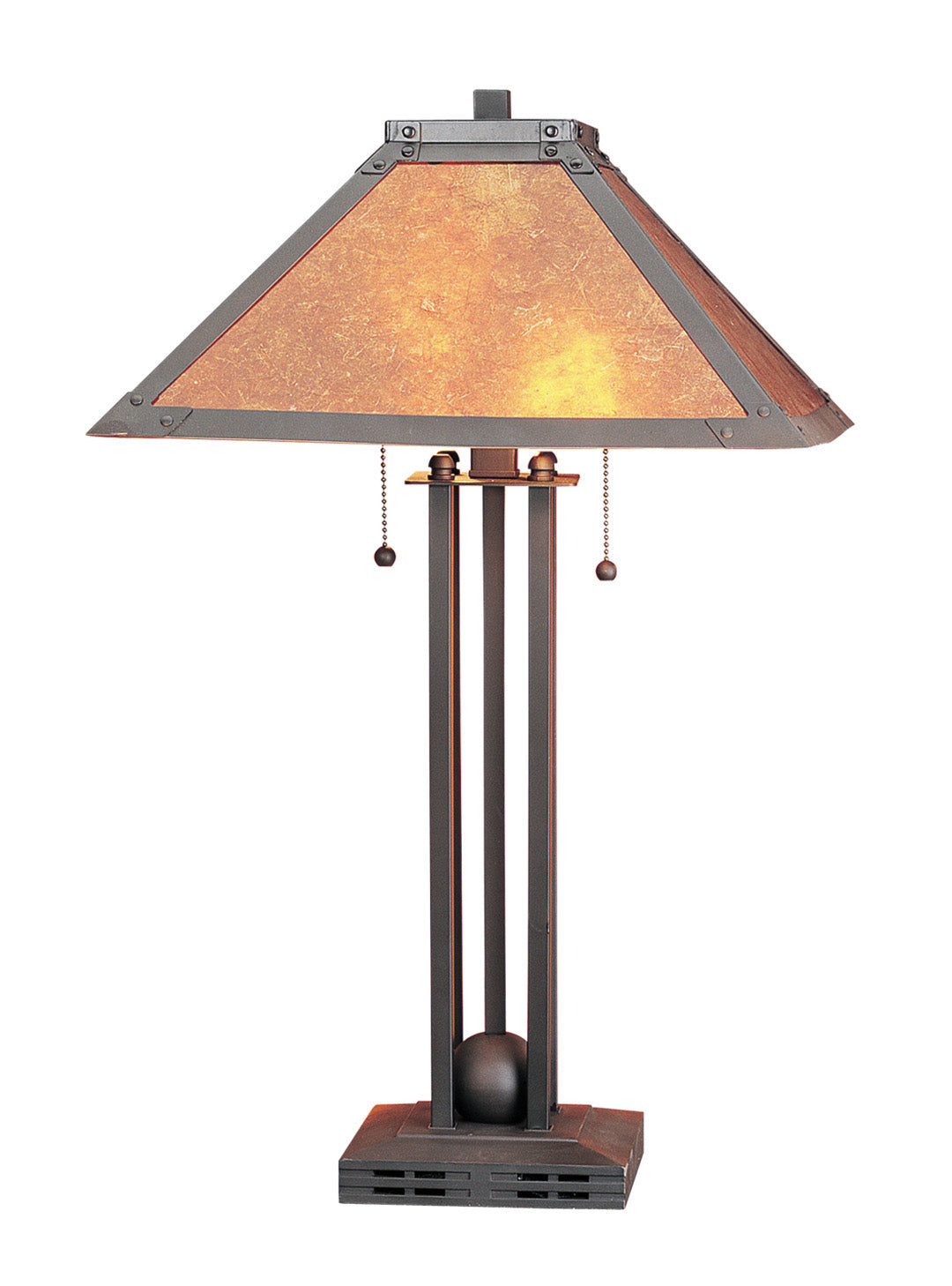 Cal Lighting BO-476 Mica Two Light Table Lamp Lamp Bronze / Dark