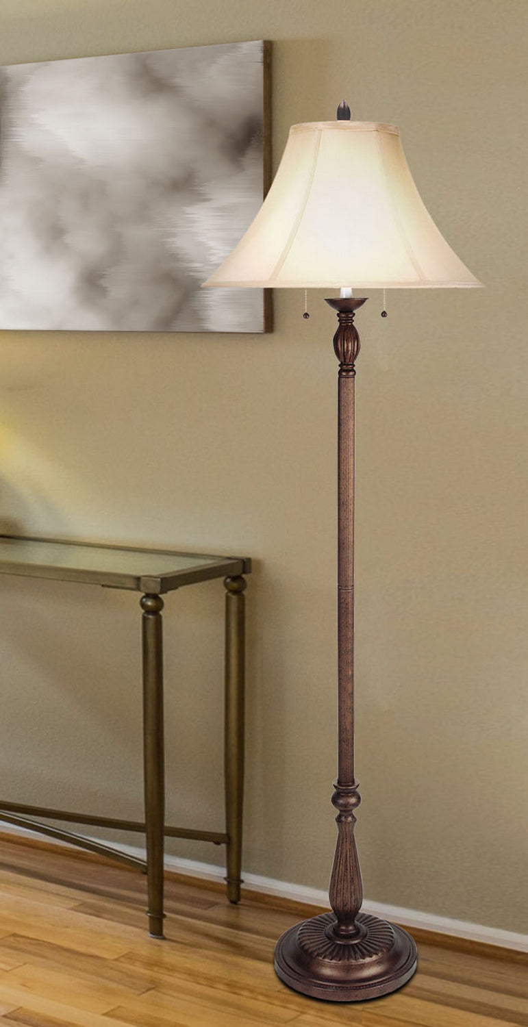 Cal Lighting BO-581FL Floor Two Light Floor Lamp Lamp Bronze / Dark