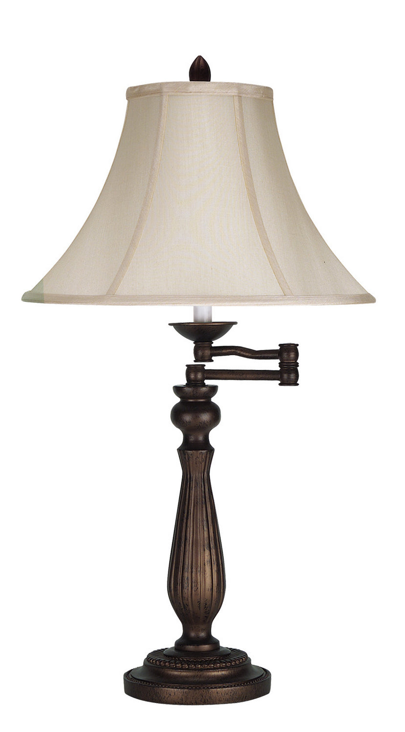 Cal Lighting BO-581TB Swing Arm One Light Table Lamp Lamp Bronze / Dark