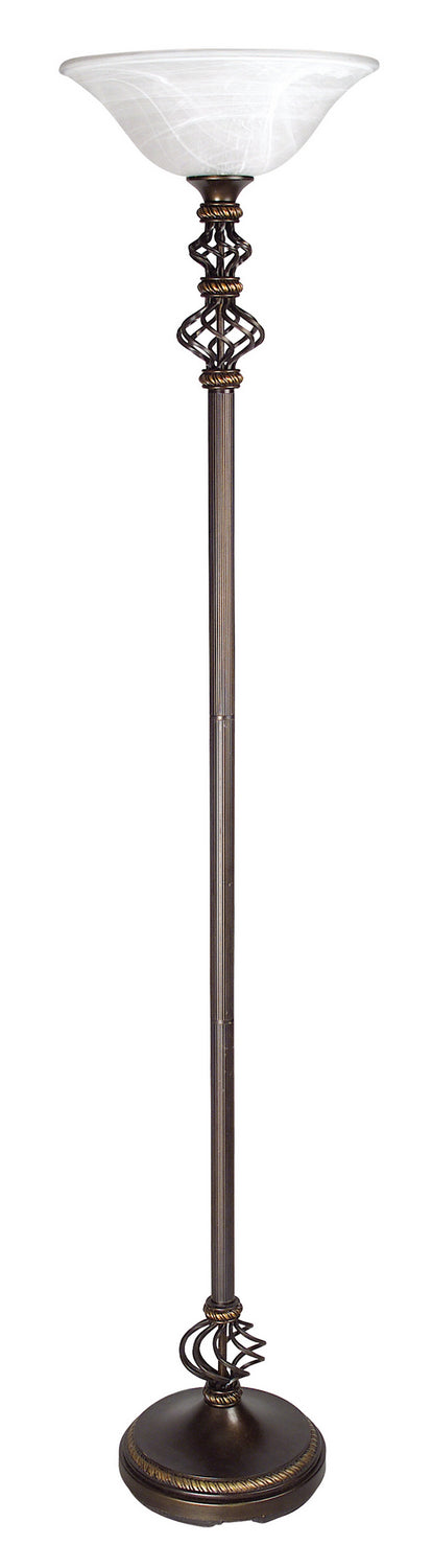 Cal Lighting BO-862 Iron One Light Torchiere Lamp Bronze / Dark