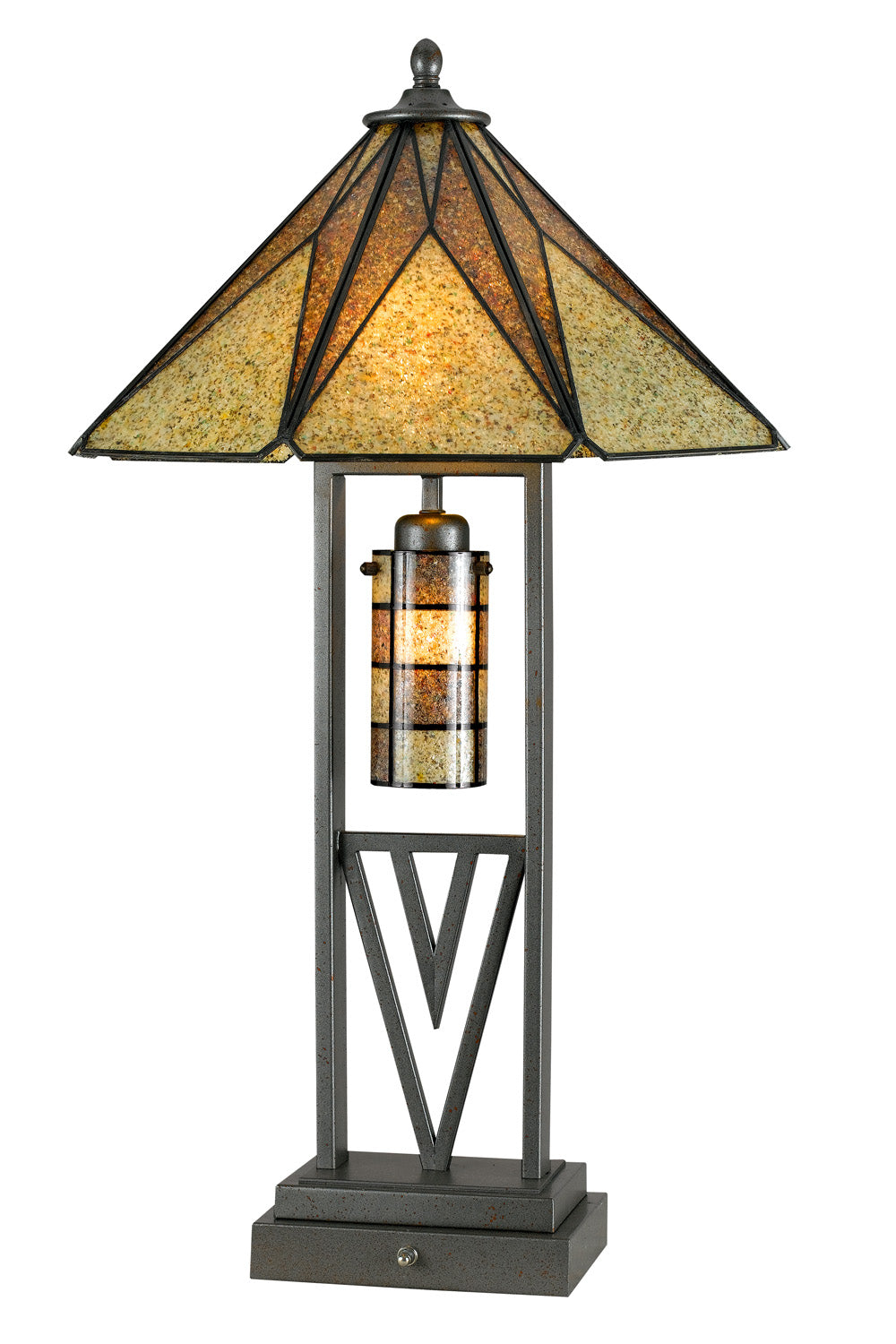 Cal Lighting BO-916 Mission Style 60W X 2 Mission Style Tb Lp Lamp Bronze / Dark