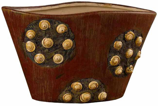 Cal Lighting TA-777XS Roseville Vase Home Decor Bronze / Dark