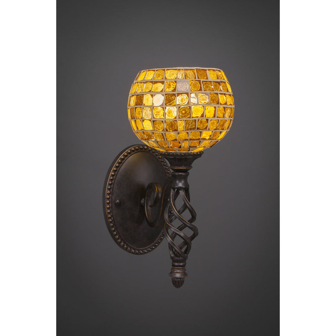 Toltec Elegant 161-dg-402 Wall Sconce Light - Dark Granite