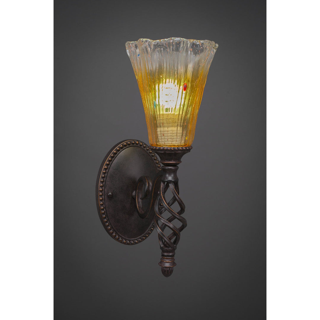 Toltec Elegant 161-dg-724 Wall Sconce Light - Dark Granite