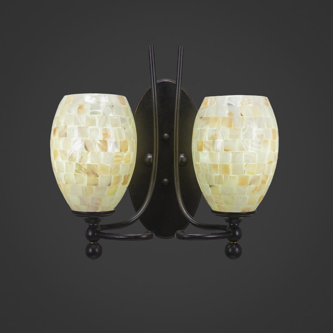 Toltec Capri 590-dg-406 Wall Sconce Light - Dark Granite