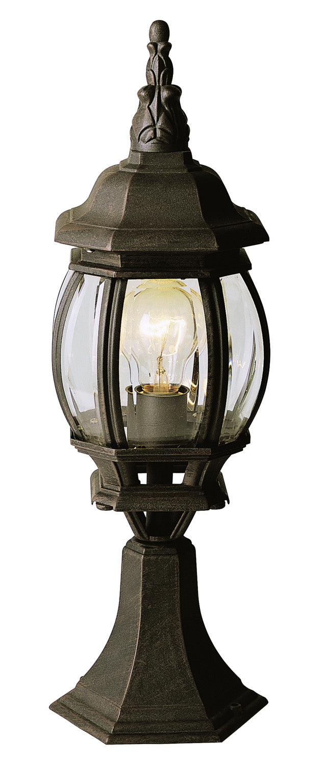 Trans Globe Imports 4070 BC Francisco One Light Postmount Lantern Outdoor Bronze / Dark