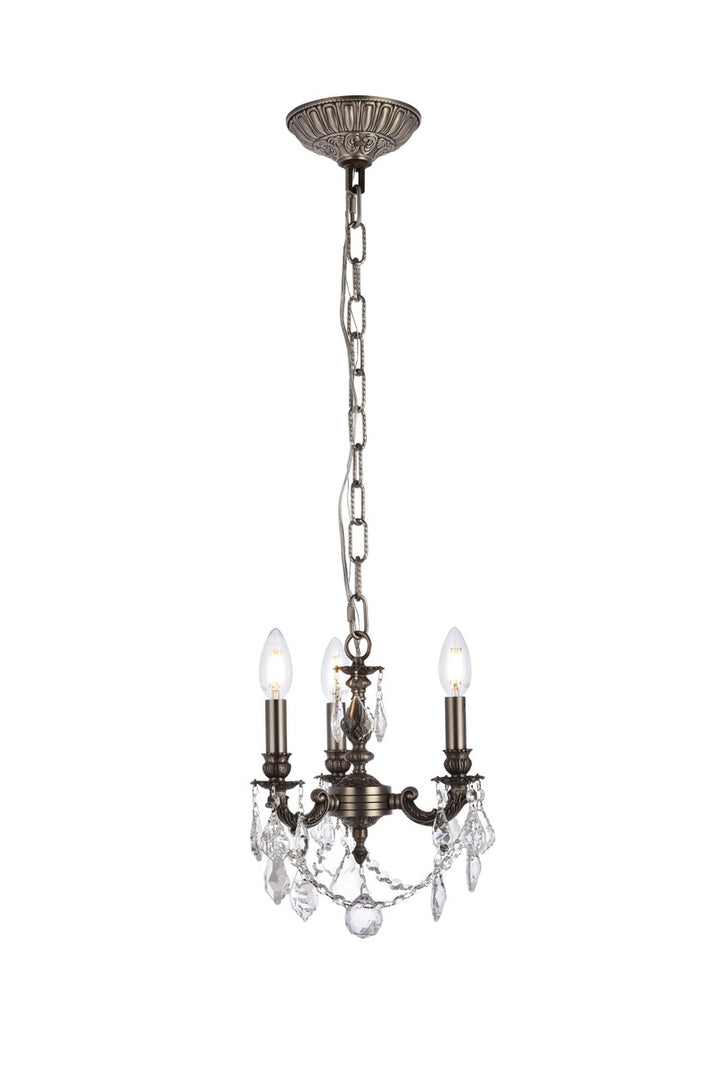 Elegant Lillie 9103D10PW/RC Chandelier Light - Pewter