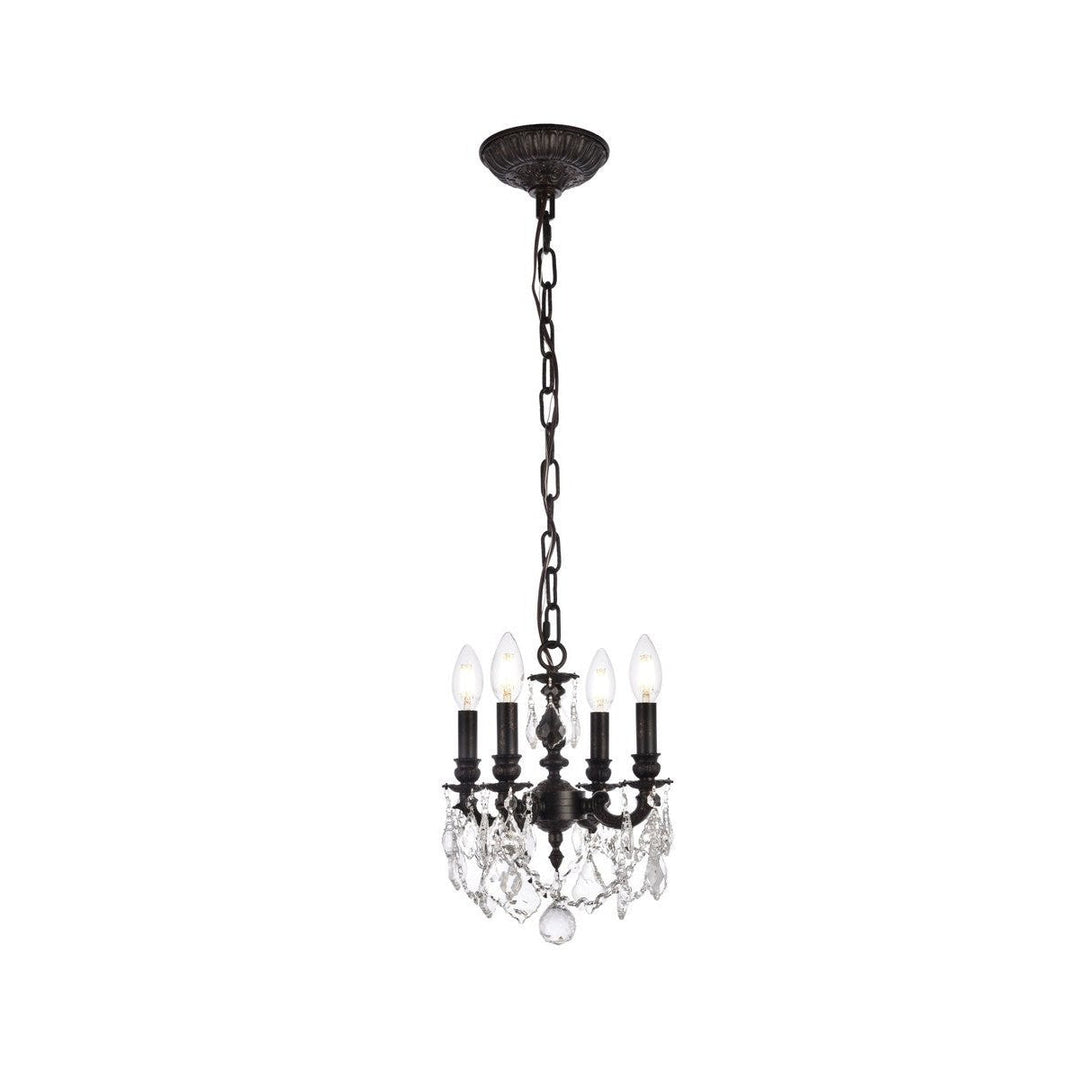 Elegant Lillie 9104D10DB/RC Chandelier Light - Dark Bronze