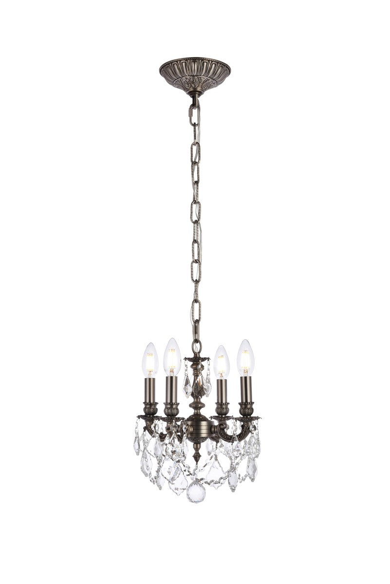 Elegant Lillie 9104D10PW/RC Chandelier Light - Pewter