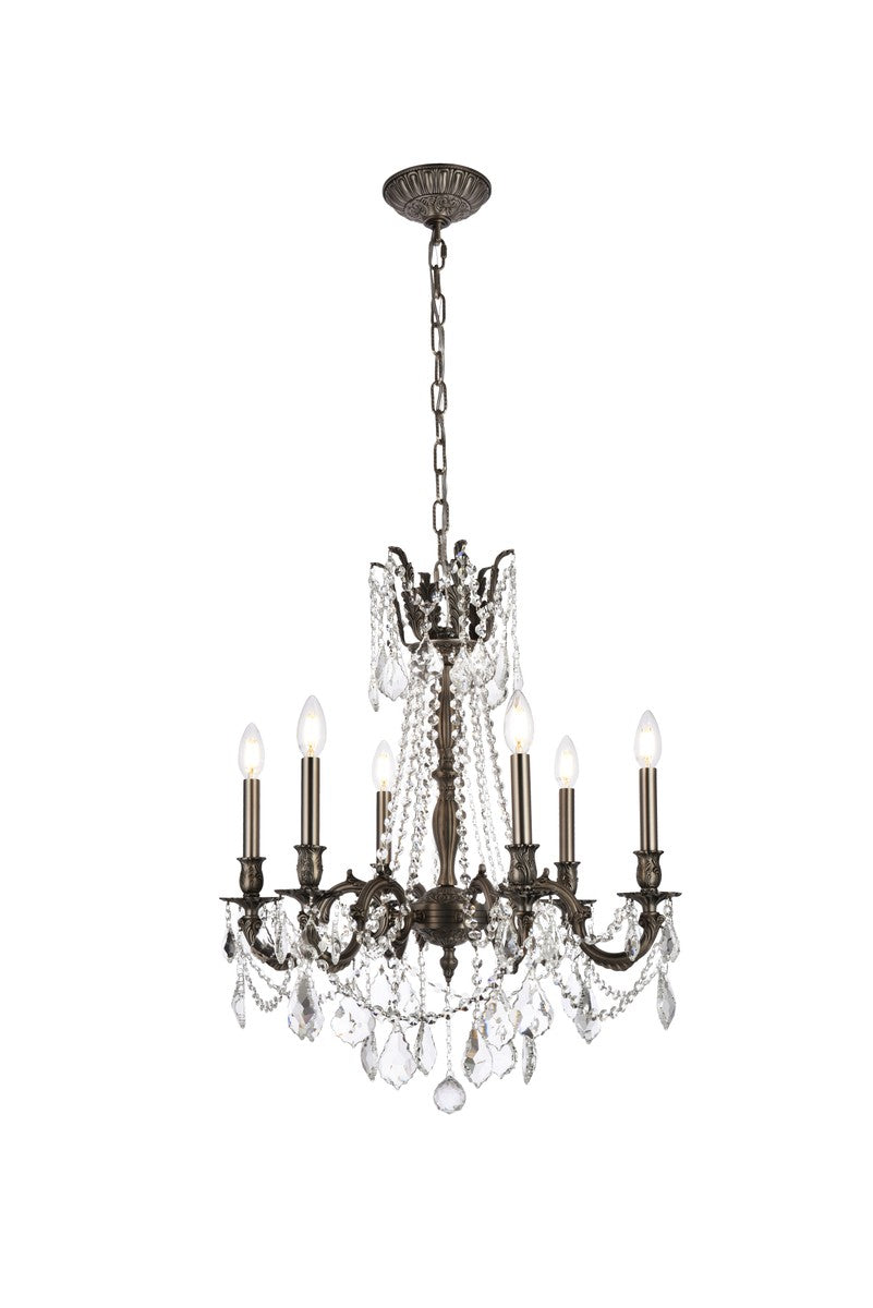 Elegant Rosalia 9206D23PW/RC Chandelier Light - Pewter