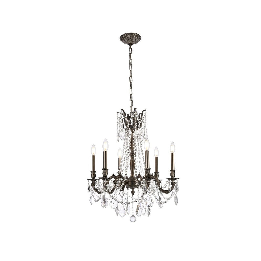 Elegant Rosalia 9206D23PW/RC Chandelier Light - Pewter