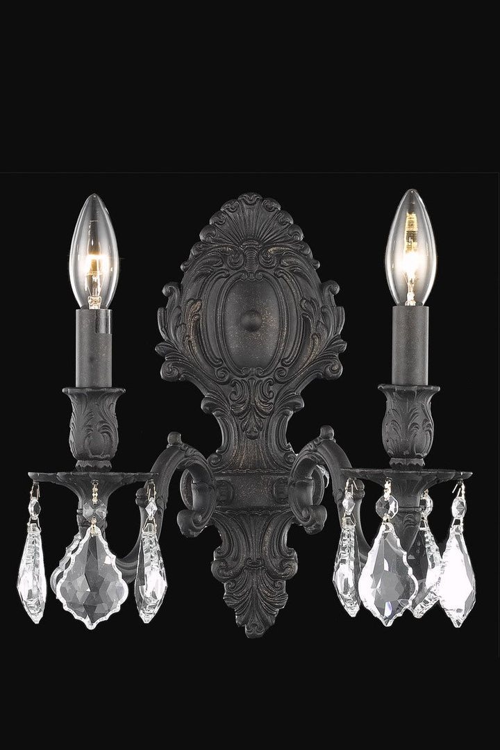 Elegant Monarch 9602W10DB/RC Wall Sconce Light - Dark Bronze