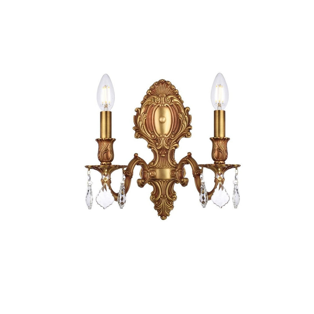 Elegant Monarch 9602W10FG/RC Wall Sconce Light - French Gold