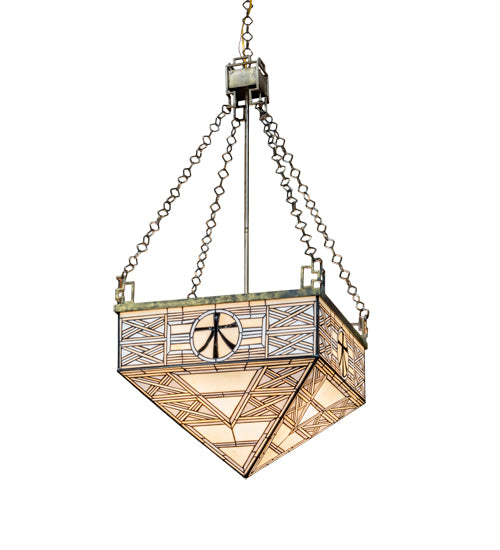 Meyda Tiffany Shu 49817 Pendant Light - Brass Tint