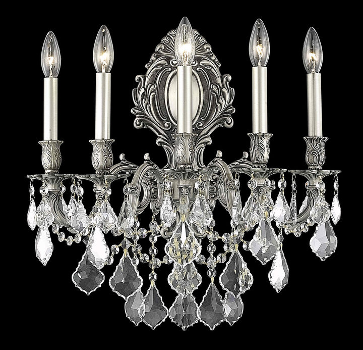 Elegant Monarch 9605W21PW/RC Wall Sconce Light - Pewter