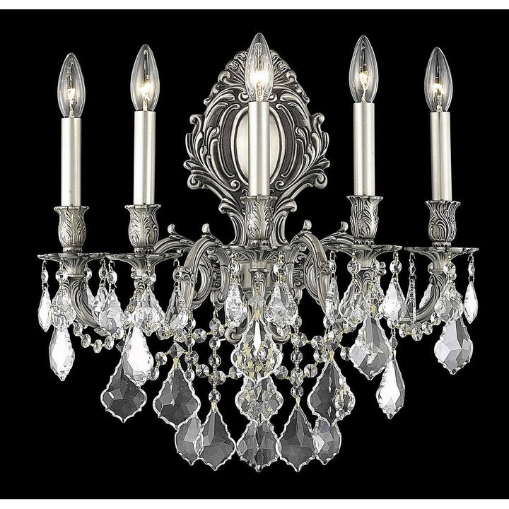 Elegant Monarch 9605W21PW/RC Wall Sconce Light - Pewter