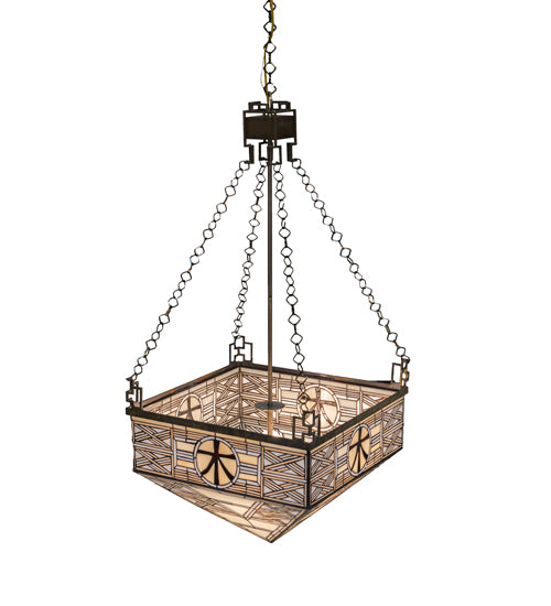 Meyda Tiffany Shu 49817 Pendant Light - Brass Tint