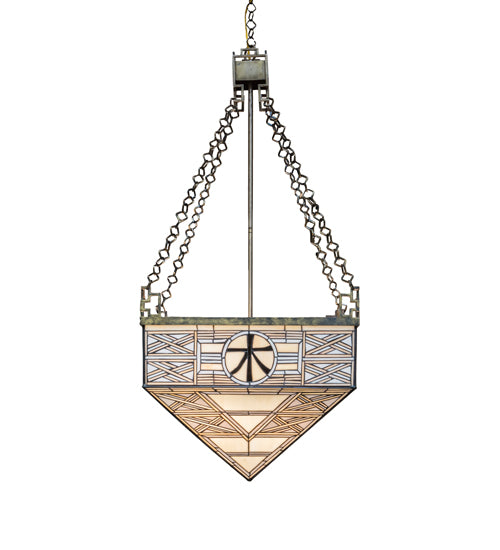 Meyda Tiffany Shu 49817 Pendant Light - Brass Tint