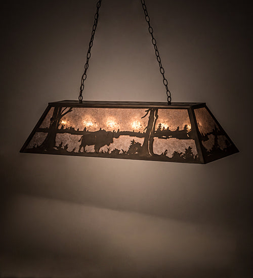 Meyda Tiffany Buffalo At Lake 50019 Pendant Light - Antique Copper