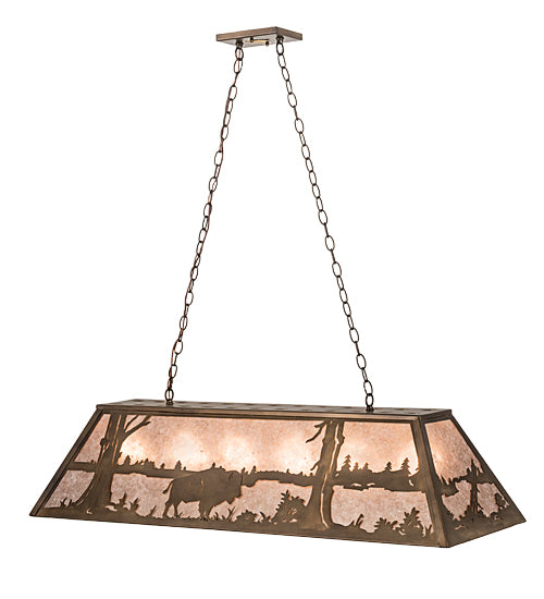 Meyda Tiffany Buffalo At Lake 50019 Pendant Light - Antique Copper