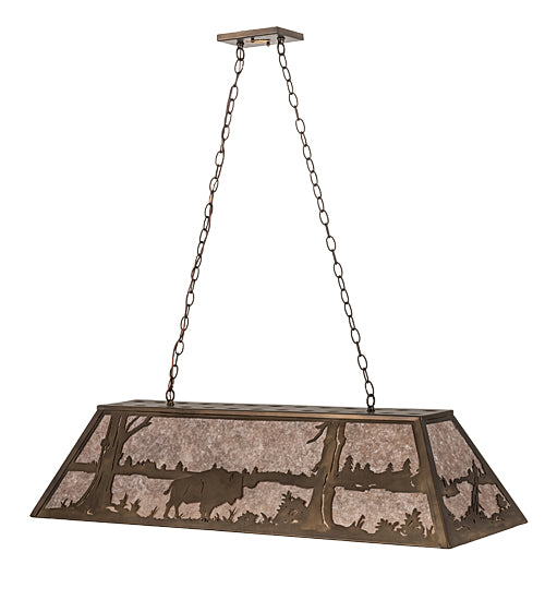 Meyda Tiffany Buffalo At Lake 50019 Pendant Light - Antique Copper