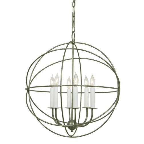 JVI Designs Globe 3033-23 Chandelier Light - Aged Silver